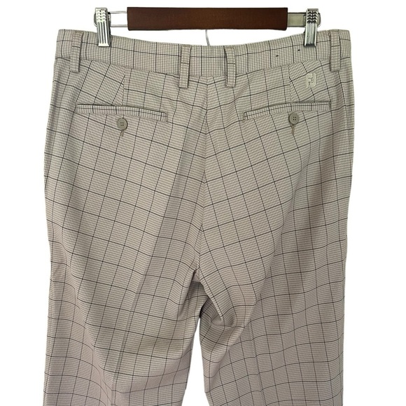 FootJoy Golf Pants Khaki Tan Plaid Comfort Performance Size 34Wx32L - Picture 4 of 9